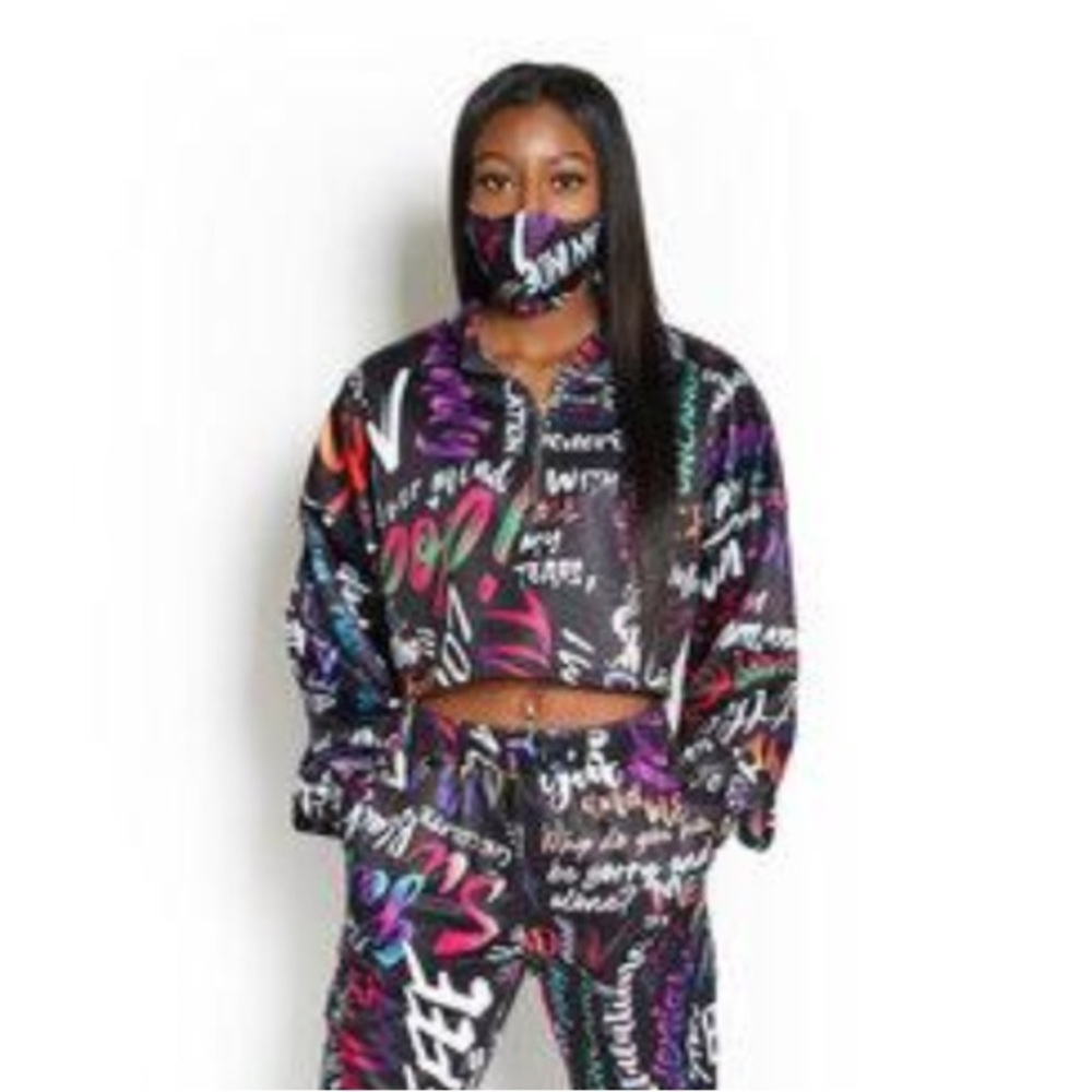 Stylish Black Graphic Women's Jumpsuit